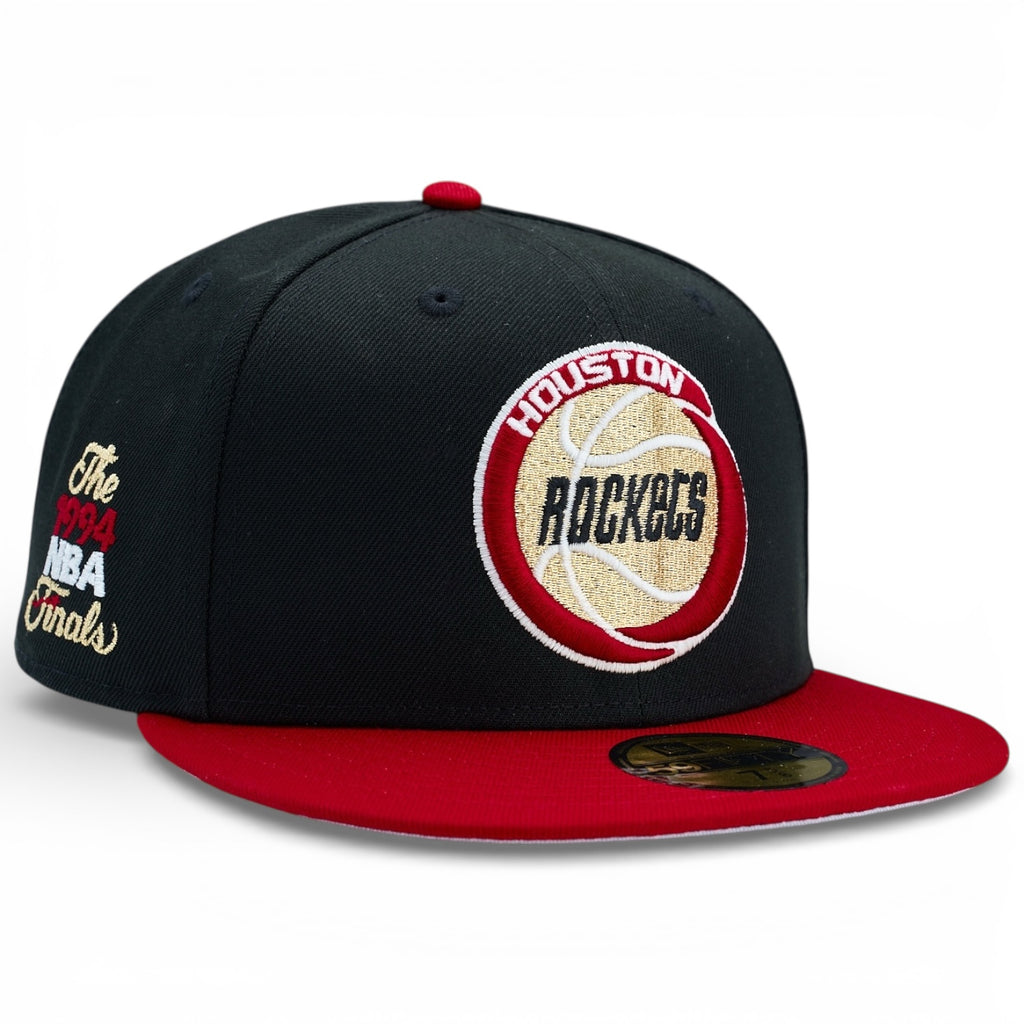 Houston Rockets 🏆 HEART OF A CHAMPION 🏆 New Era 59Fifty Fitted Hat - Black / Red