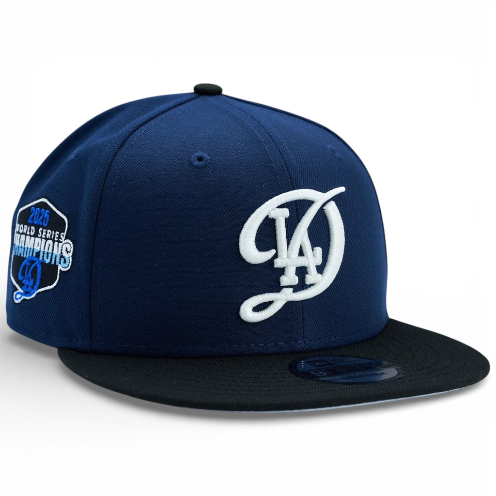 Los Angeles Dodgers 🍾 BACK 2 BACK PACK 🍾 (City Connect) New Era 9Fifty Snapback Hat - Navy / Black