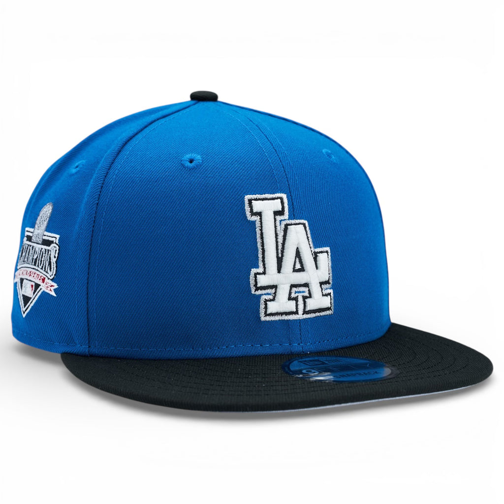 Los Angeles Dodgers 🍾 BACK 2 BACK PACK 🍾 (Pennant) New Era 9Fifty Snapback Hat - Seashore Blue  / Black