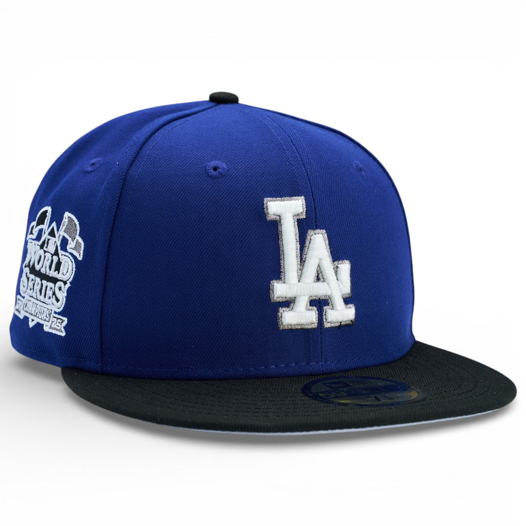 Los Angeles Dodgers 🍾 BACK 2 BACK PACK 🍾 (Double Banner) New Era 59Fifty Fitted - Dark Royal  / Black