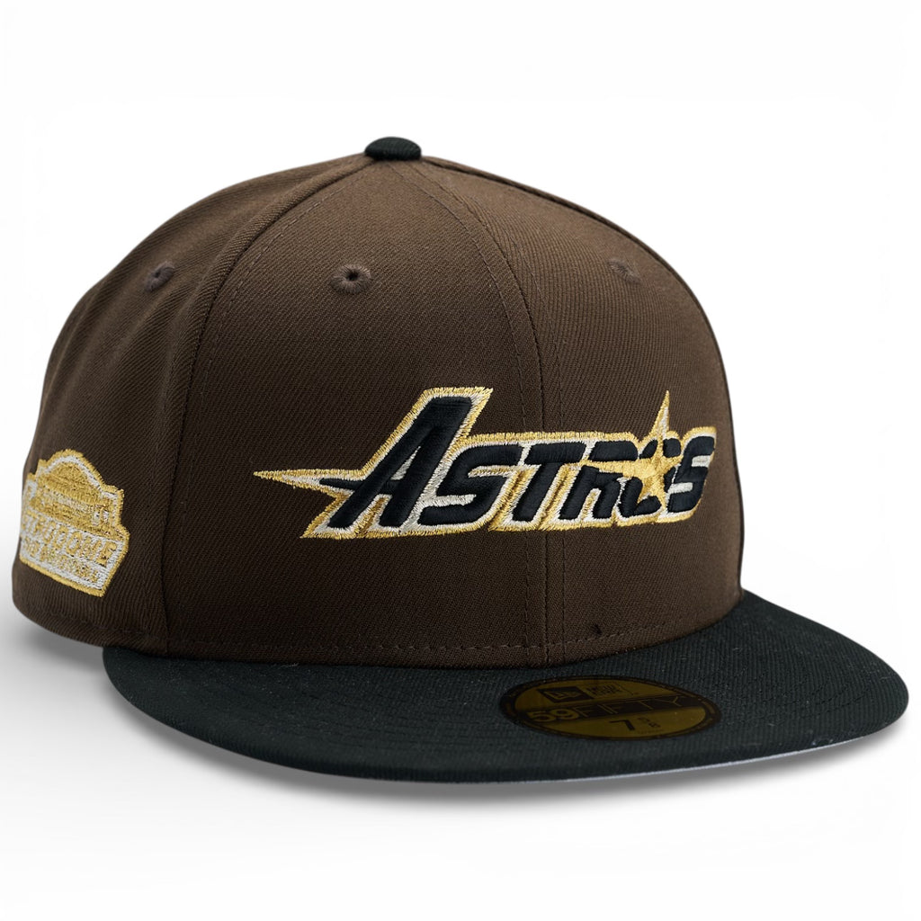 Houston Astros 🥃 CABRÓN Y VAGO 🤠 New Era 59Fifty Fitted Hat - Walnut / Black
