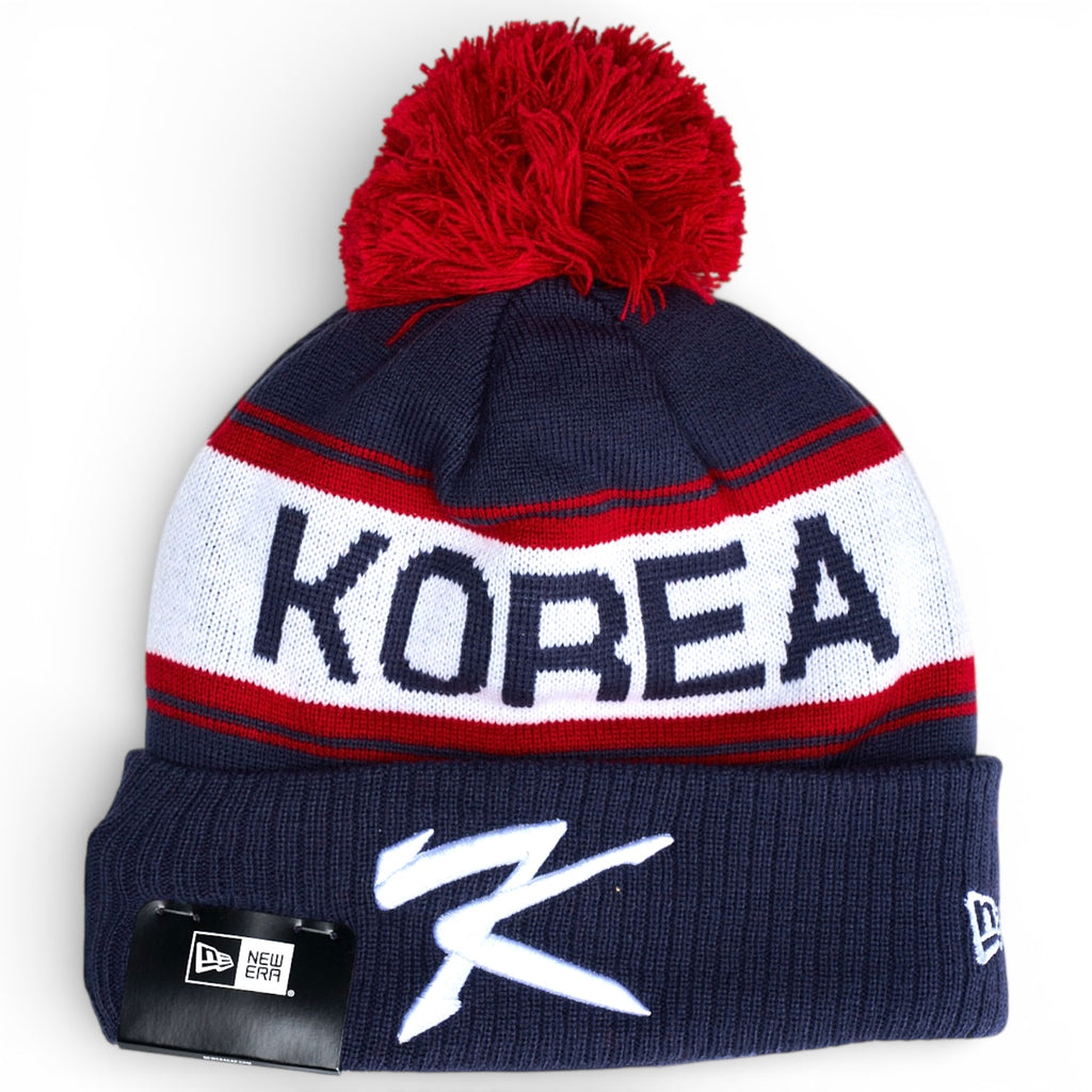 Korea 2026 WBC On Field New Era Pom Knit Beanie