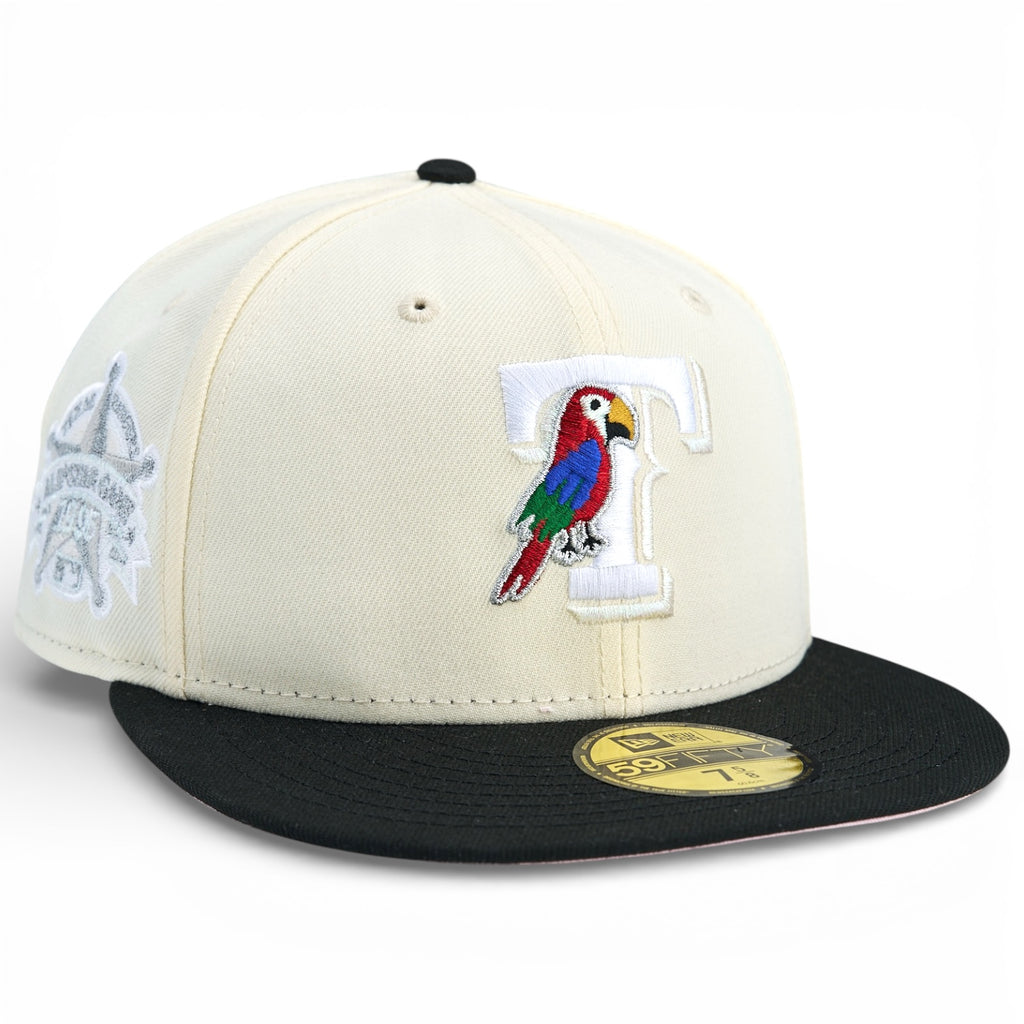 Texas Rangers ❄️🦜 SNOW TEXAS 🦜❄️  New Era 59Fifty Fitted Hat - Chrome White / Black