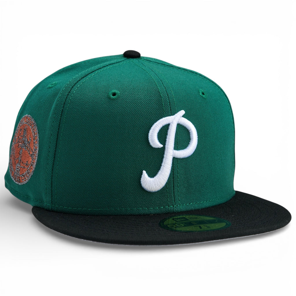 Philadelphia Phillies ⚾️ CRASH ⚾️ New Era 59Fifty Fitted Hat - Emerald Green / Black