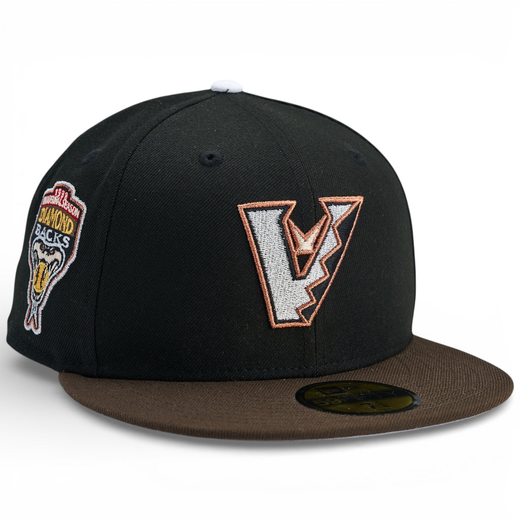 Arizona Diamondbacks 🌹 VITO 🌹  New Era 59Fifty Fitted Hat - Black / Walnut