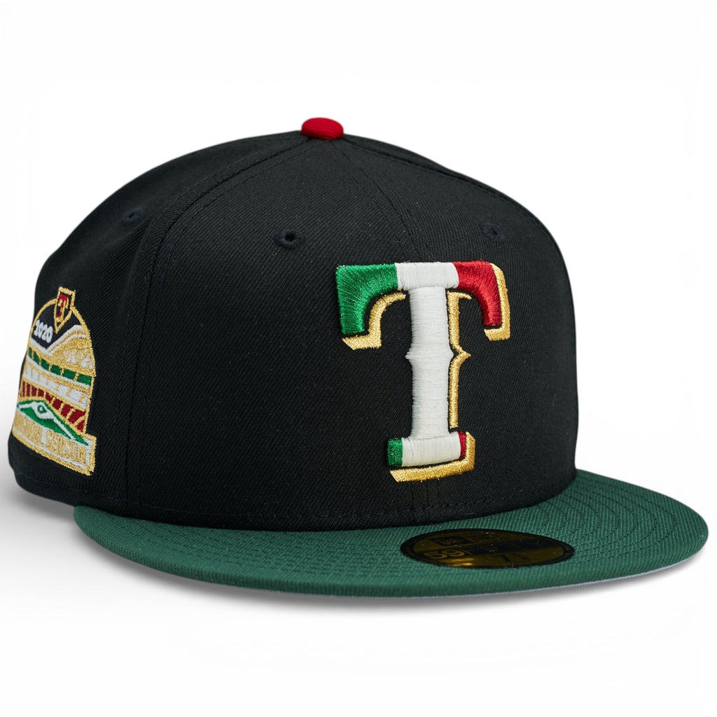 Texas Rangers 🇲🇽 EL TEJANO 2.0 🇲🇽  New Era 59Fifty Fitted Hat - Black / Dark Green