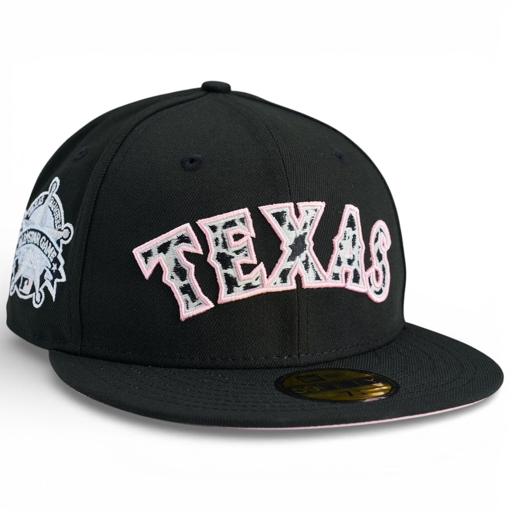 Texas Rangers 🐮🌹 LA REINA 2.0 🌹🐮  New Era 59Fifty Fitted Hat - Black
