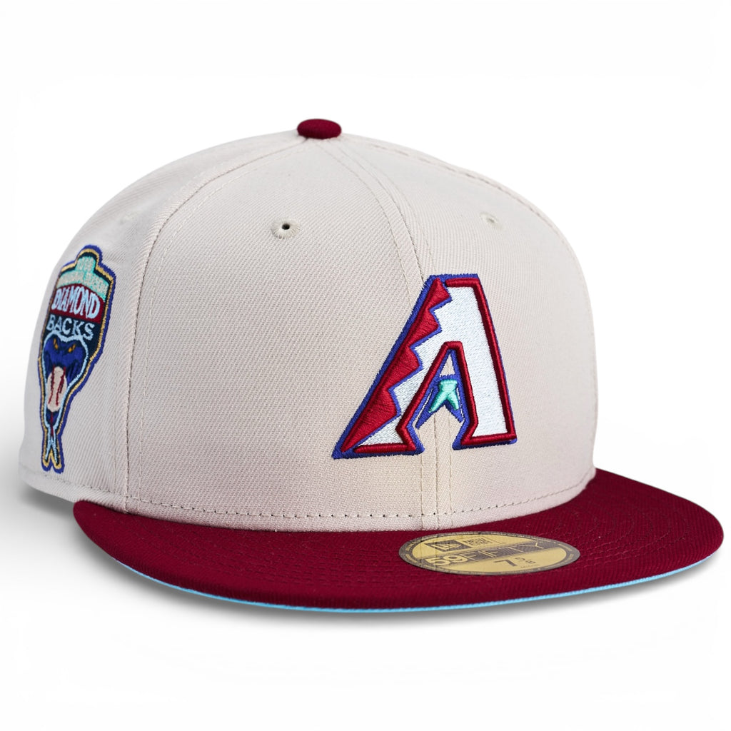 Arizona Diamondbacks 🌀 AKAZA 🌀 New Era 59Fifty Fitted Hat - Stone / Brick Red