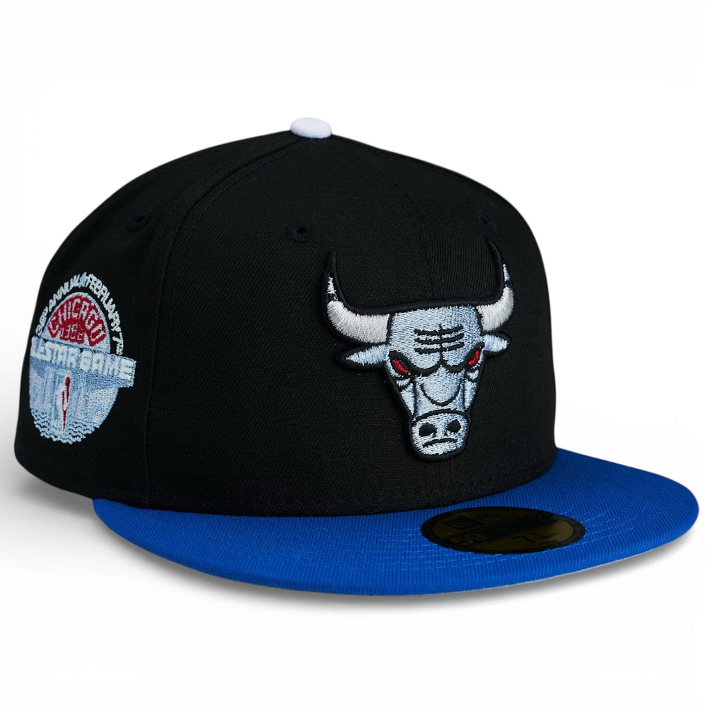 Chicago Bulls 🐂 BRAHMA BULL 🐂 New Era 59Fifty Fitted Hat - Black / Royal