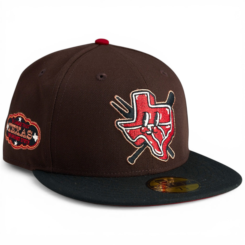 Round Rock Express 🥩 TEXAS BARK 🥩 New Era 59Fifty Fitted Hat - Walnut / Black