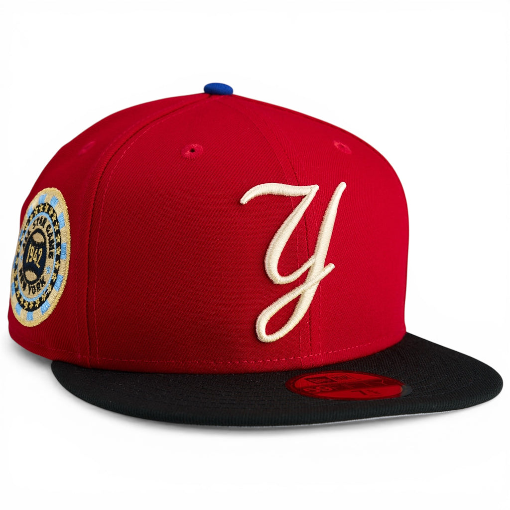 New York Yankees 👺 YOKO YANKEES 👺 New Era 59Fifty Fitted Hat - Red / Black