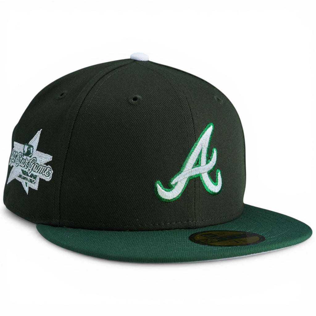 Atlanta Braves ❄️ SNOW IN THA A ❄️ New Era 59Fifty Fitted Hat - Seaweed / Dark Green