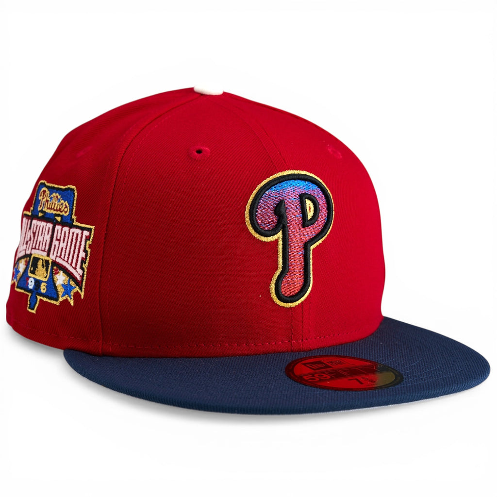 Philadelphia Phillies 🐍 ALL AMERICAN BEAN 2.0 🐍 New Era 59Fifty Fitted Hat - Red / Navy