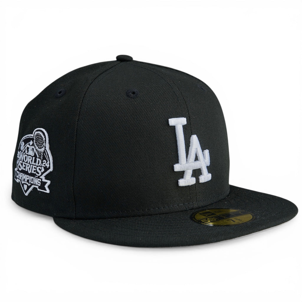 Los Angeles Dodgers 2024 World Series Champions Side Patch New Era 59Fifty Fitted Hat - Black