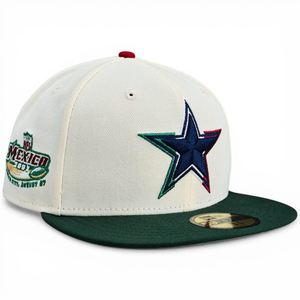 Dallas Cowboys 🤠 EL VAQUERO 2.0 🤠 New Era 59Fifty Fitted Hat - Chrome White / Dark Green