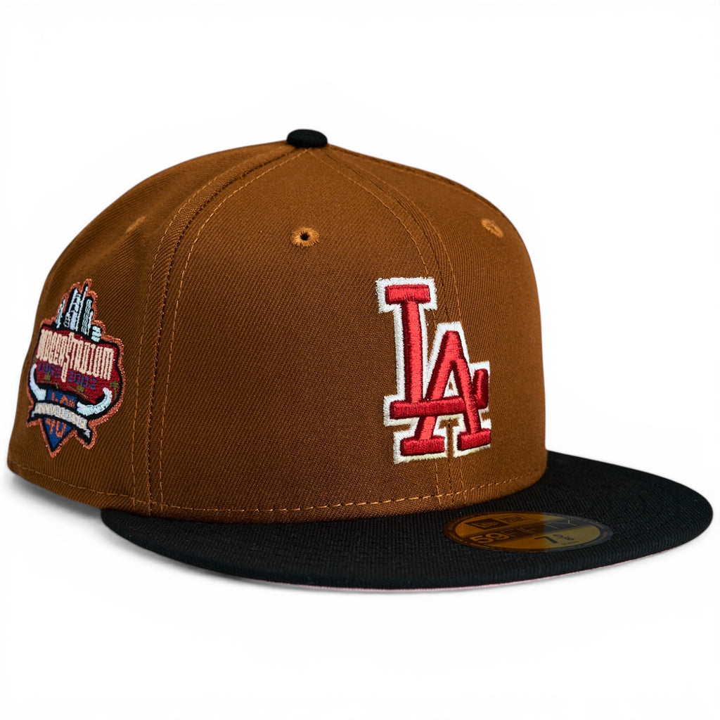 Los Angeles Dodgers 😎 LA KNIGHT 😎 New Era 59Fifty Fitted Hat - Toasted Peanut / Black