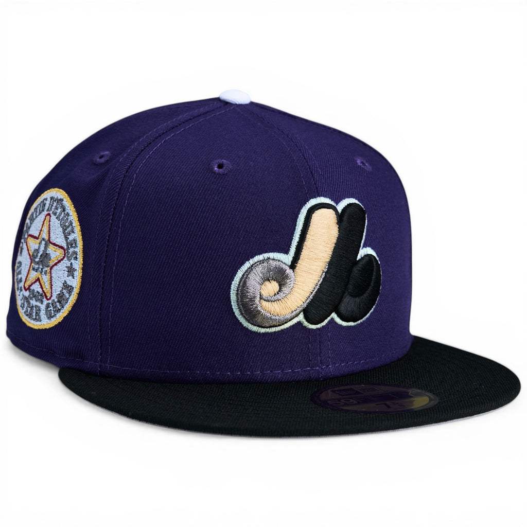 Montreal Expos 😈🖤 MAMI 🖤😈 New Era 59Fifty Fitted Hat - Purple / Black