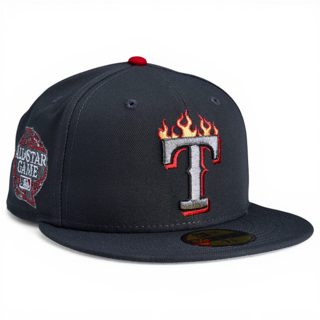 Texas Rangers 🔥🤖 TEXAS-800 🤖 🔥 New Era 59Fifty Fitted Hat - Graphite