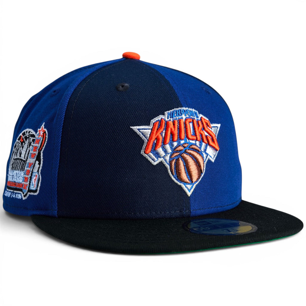 New York Knicks 🏀 BING BONG KNICKS 🏀 New Era 59Fifity Fitted Hat - Royal & Navy Pinwheel / Black