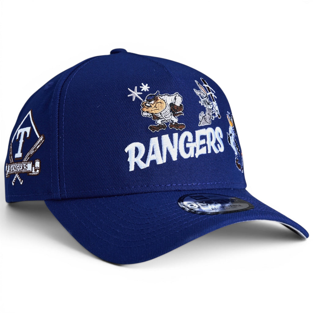 Texas Rangers Looney Tunes Collection New Era 9Forty A Frame Snapback Hat - Navy