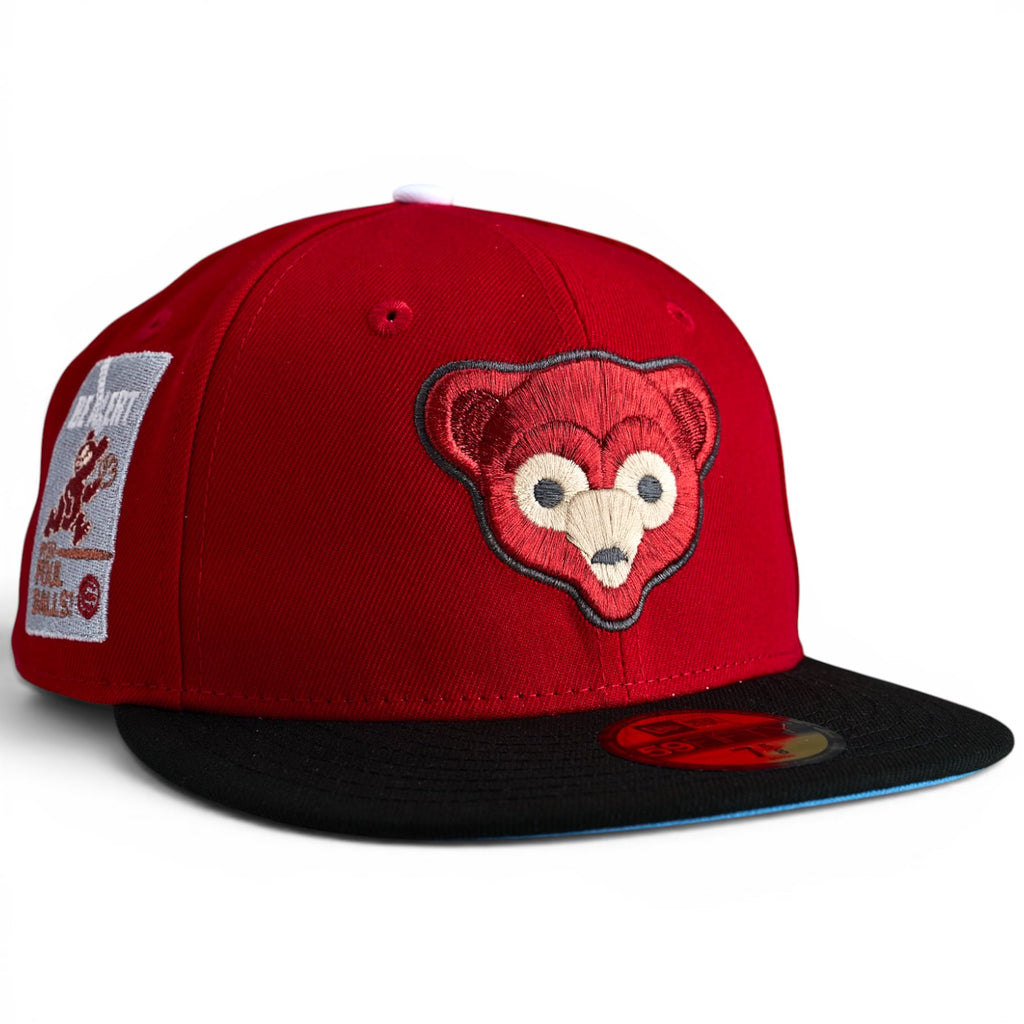 Chicago Cubs 🪽 AIR TO THE THRONE 🪽 New Era 59Fifty Fitted Hat - Red / Black