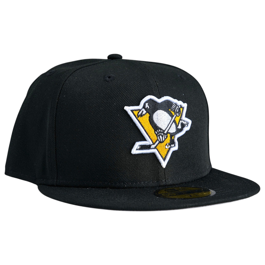 Pittsburgh Penguins Rear Wordmark New Era 59Fifty Fitted Hat - Black