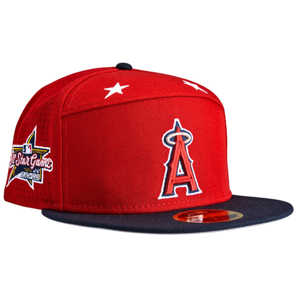 Los Angeles Angels New Era 59FIFTY Split Panel Fitted Hat - Red / Navy