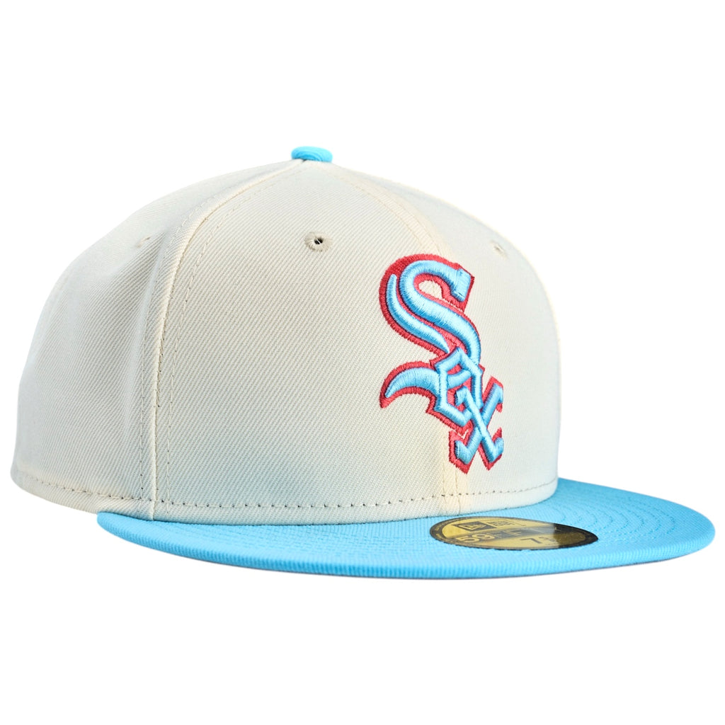 Chicago White Sox New Era 2T Color 59FIFTY Fitted Hat - Cream / Sky Blue