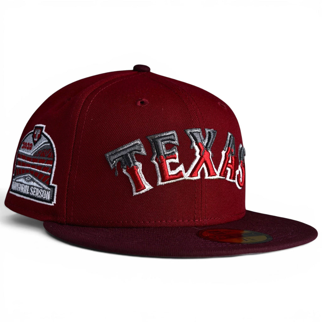 Texas Rangers 🥤DOCTOR P🥤New Era 59Fifty Fitted Hat - Brick Red / Maroon