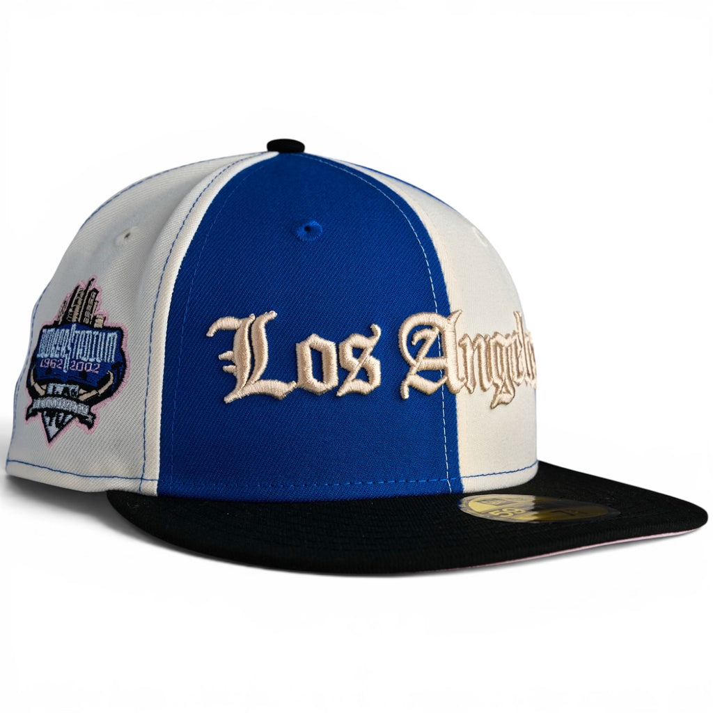 Los Angeles Dodgers 🌵 CACTUS FRAGS 🌵 New Era 59Fifty Fitted Hat - Royal & Chrome White Pinwheel / Black