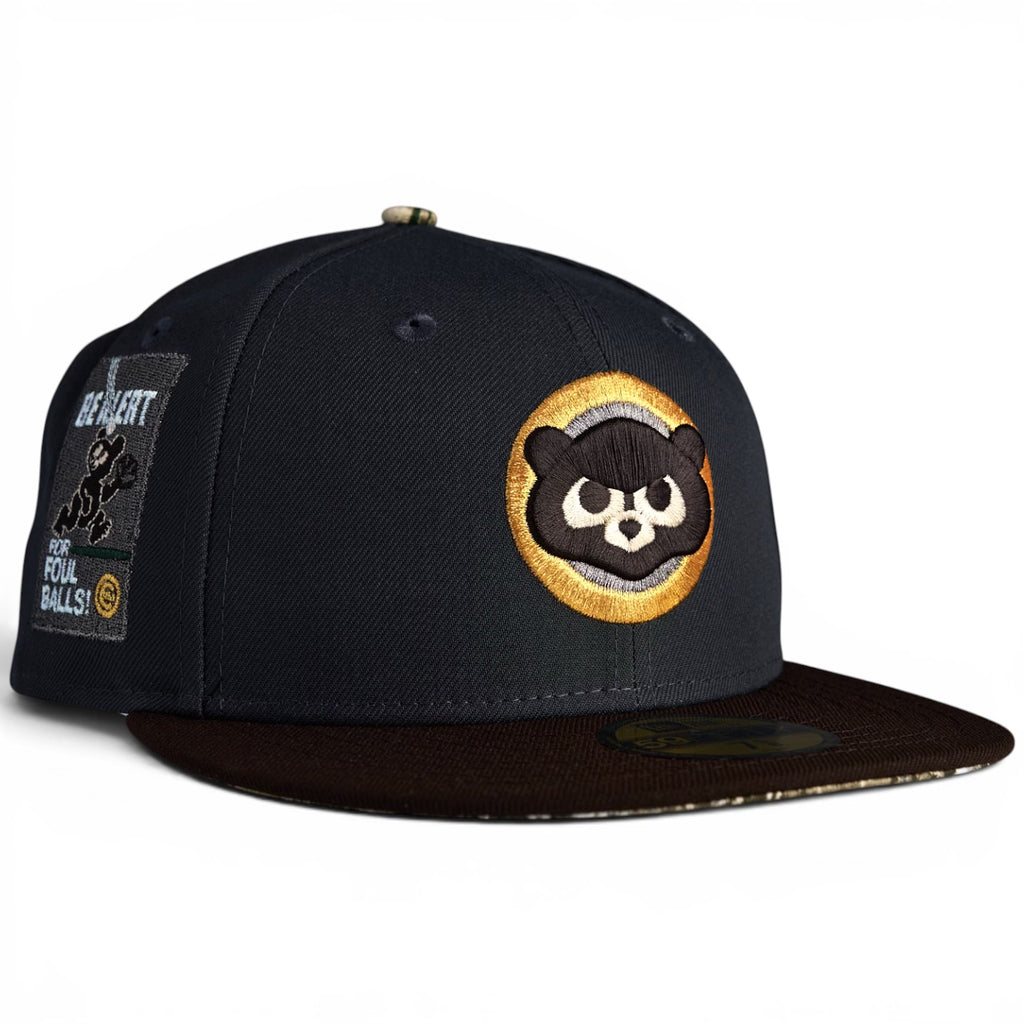 Chicago Cubs 🐻 URSALUNA 🐻 New Era 59Fifty Fitted Hat - Graphite / Walnut