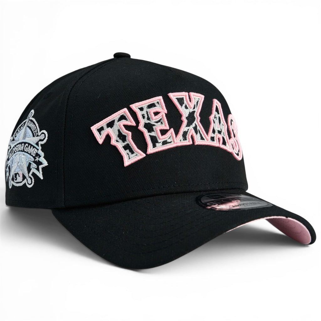 Texas Rangers “LA REINA” New Era 9Forty A Frame Snapback - Black