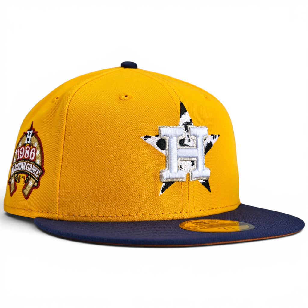 Houston Astros 🤠 COWBOY & COWGIRL CLUB 🤠 New Era 59Fifty Fitted Hat - A Gold / Navy