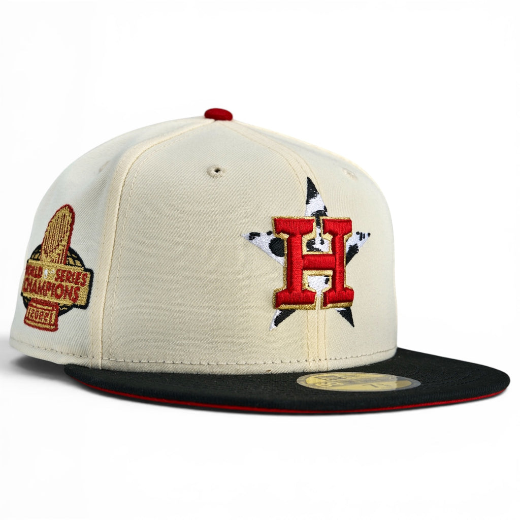 Houston Astros 🤠 COWBOY & COWGIRL CLUB 🤠 New Era 59Fifty Fitted Hat - Chrome White / Navy