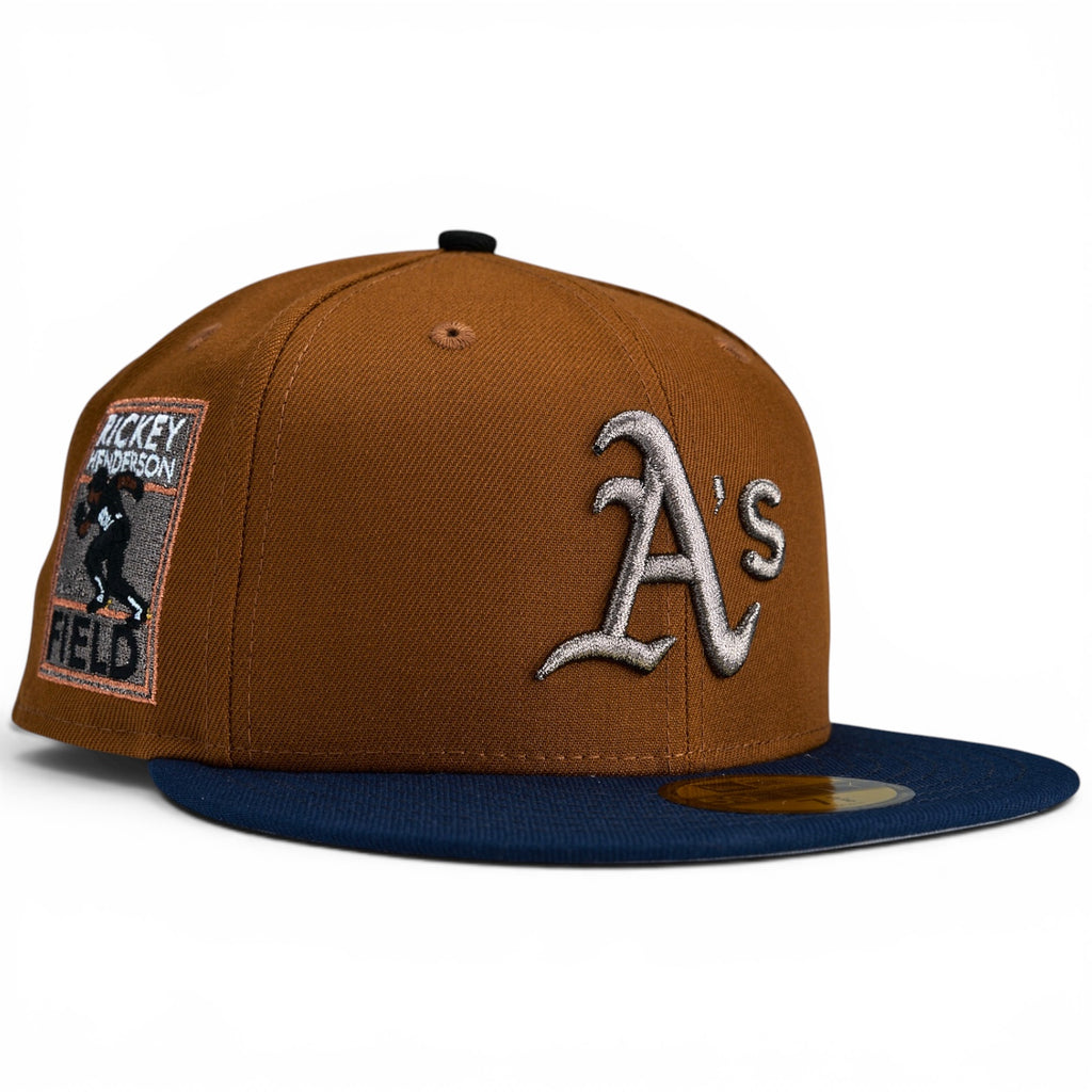 Oakland Athletics 🏔️ Killmonger 🏔️ New Era 59Fifty Fitted Hat - Toasted Peanut / Navy