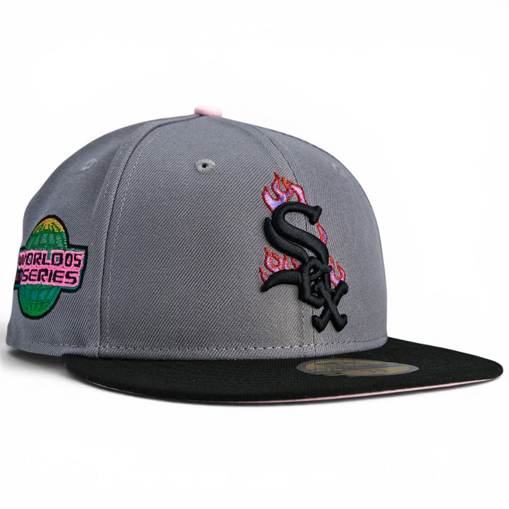 CHICAGO WHITE SOX 🌹 GK ROSE 🌹  New Era 59Fifty Fitted Hat - Charcoal / Black