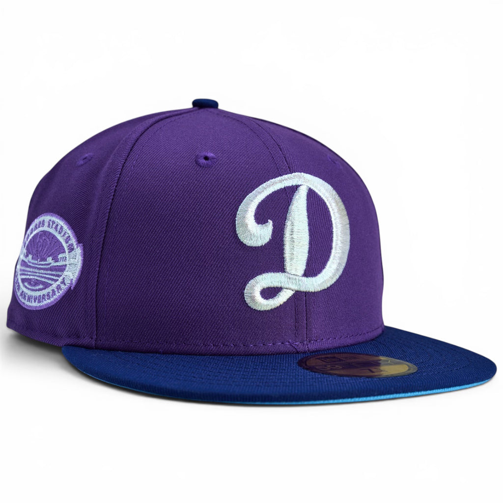Los Angeles Dodgers 👑 MUDDY DODGERS 👑 Era 59Fifty Fitted Hat - Purple / Royal
