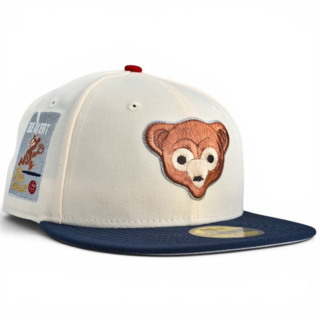 Chicago Cubs Era 59Fifty Fitted Hat - Chrome White / Navy