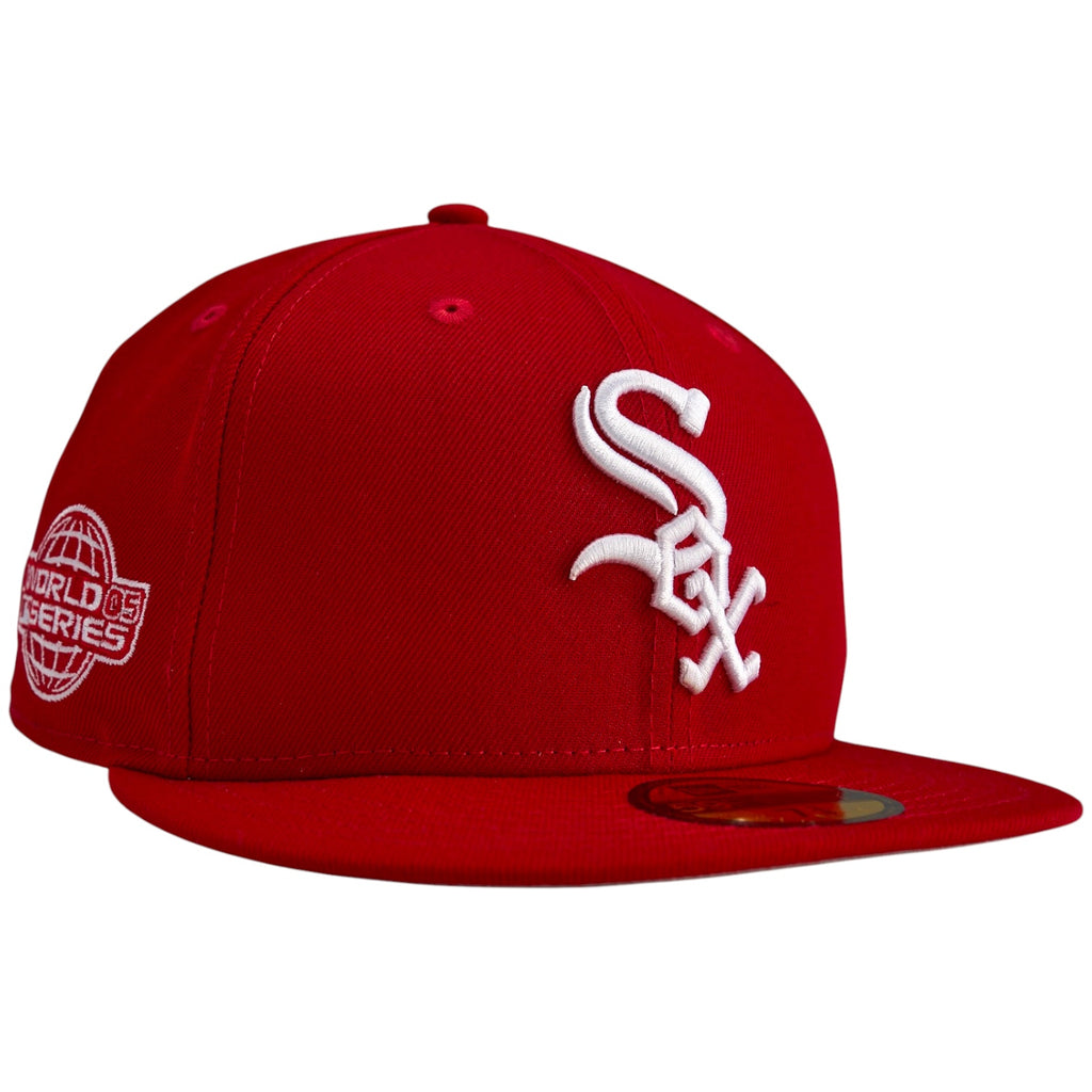 Chicago White Sox 2005 World Series Red & White Side Patch New Era 59Fifty Fitted Hat - Red