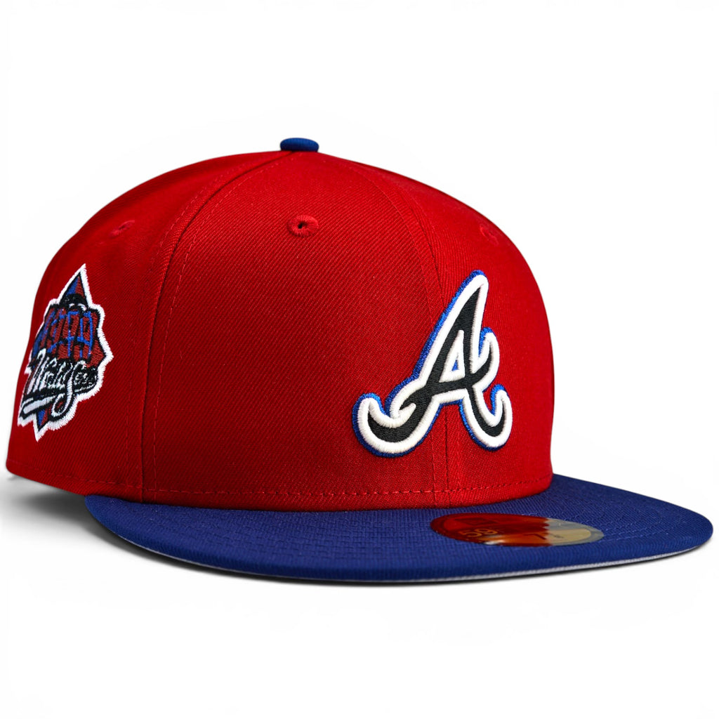 Atlanta Braves 🕸️ THE AMAZING A 🕸️ New Era 59Fifty Fitted Hat - Red / Royal