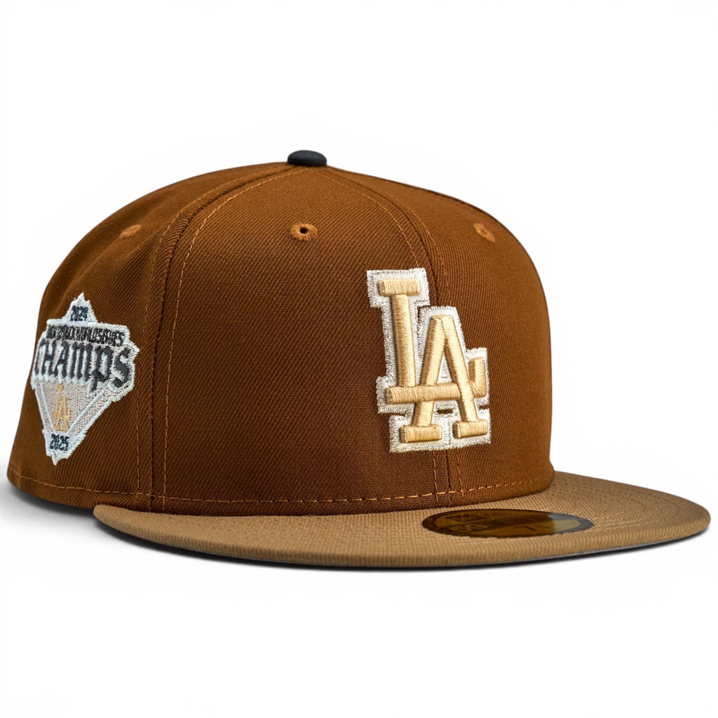 Los Angeles Dodgers 🎙️ FATHER TIME 🎙️ New Era 59Fifty Fitted Hat - Toasted Peanut / Khaki