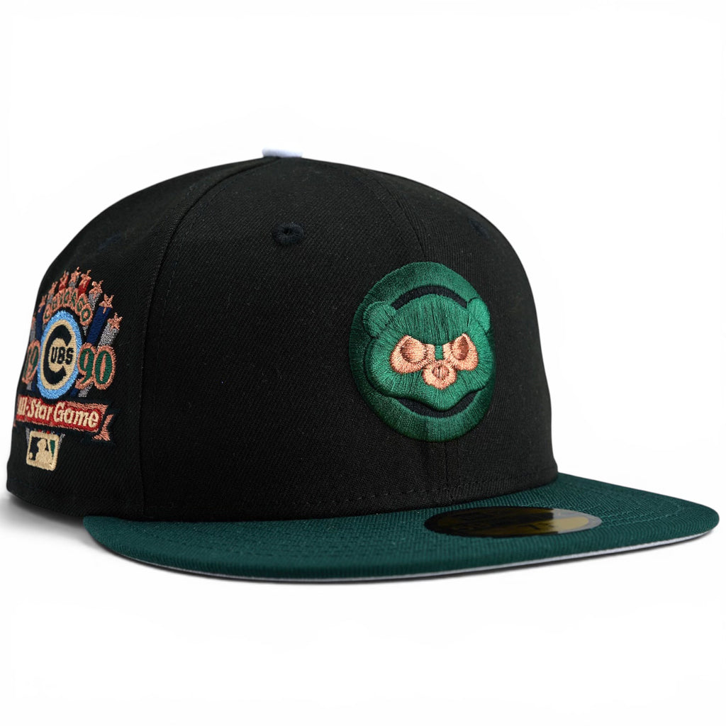 Chicago Cubs 🟢💍 Master Chief 💍🟢 New Era 59Fifty Fitted Hat - Black / Dark Green