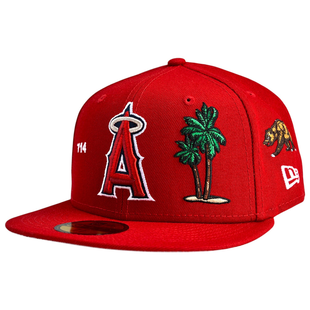 Los Angeles Angels City Icon New Era 59Fifty Fitted Hat - Red