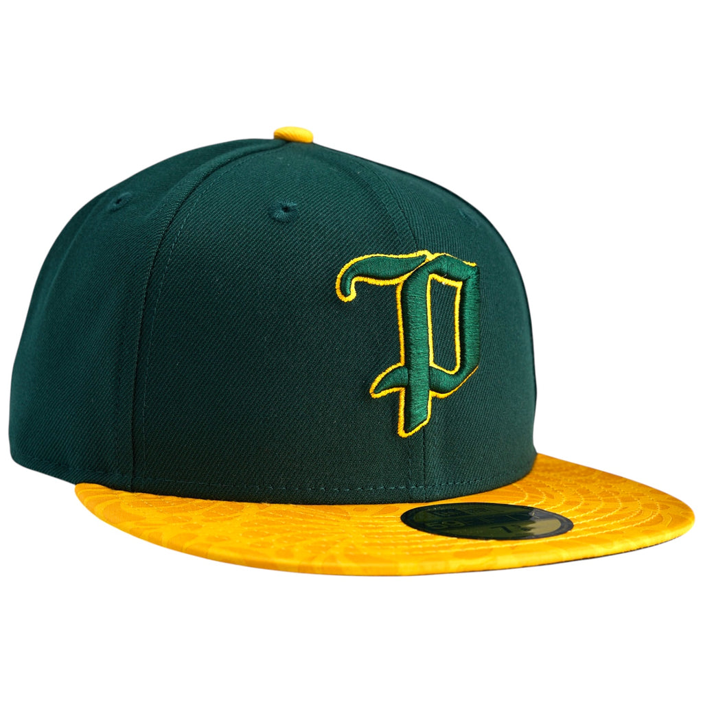 Pericos de Puebla New Era 59Fifty Fitted Hat - Dark Green / Yellow Pattern