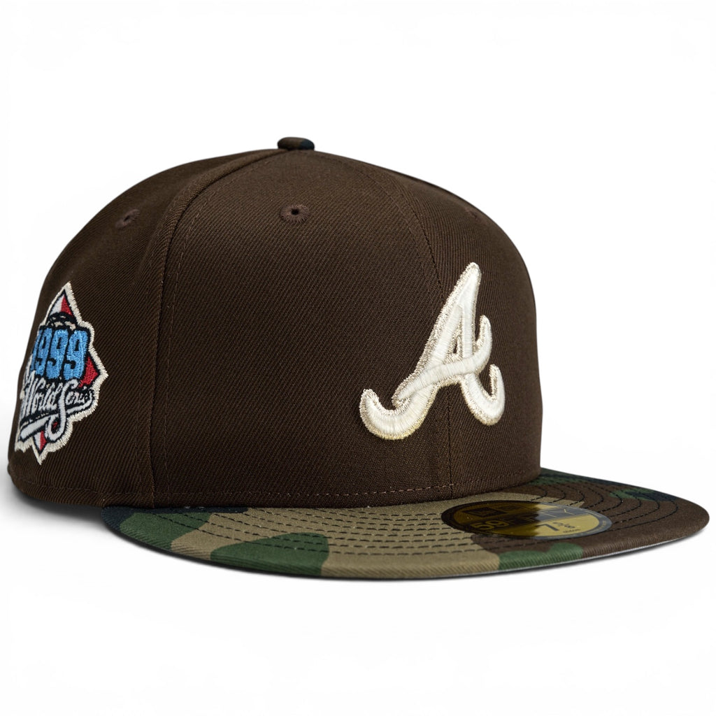 Atlanta Braves 🤙🌺 ALOHA IN THE A 2.0 🌺🤙“PROLOHA 3” New Era 59Fifty Fitted Hat - Walnut / Woodland Camo