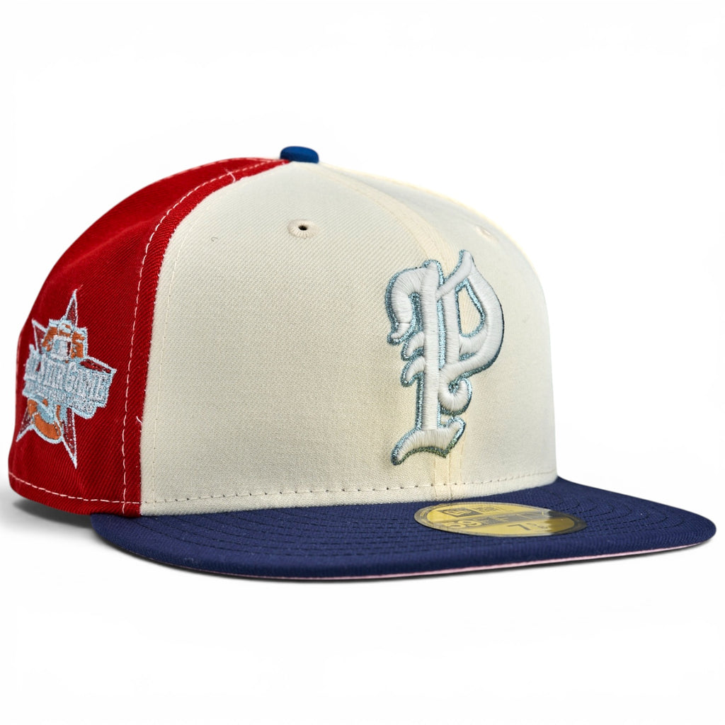 Philadephia Phillies 🔔🎇 4th & Back blocks 🎇🔔 New Era 59Fifty Fitted Hat - Chrome White / Navy