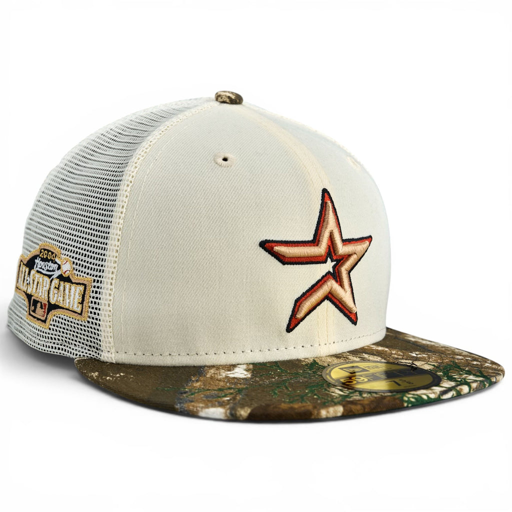 Houston Astros New Era 59Fifty Fitted Hat - Chrome White / Real Tree