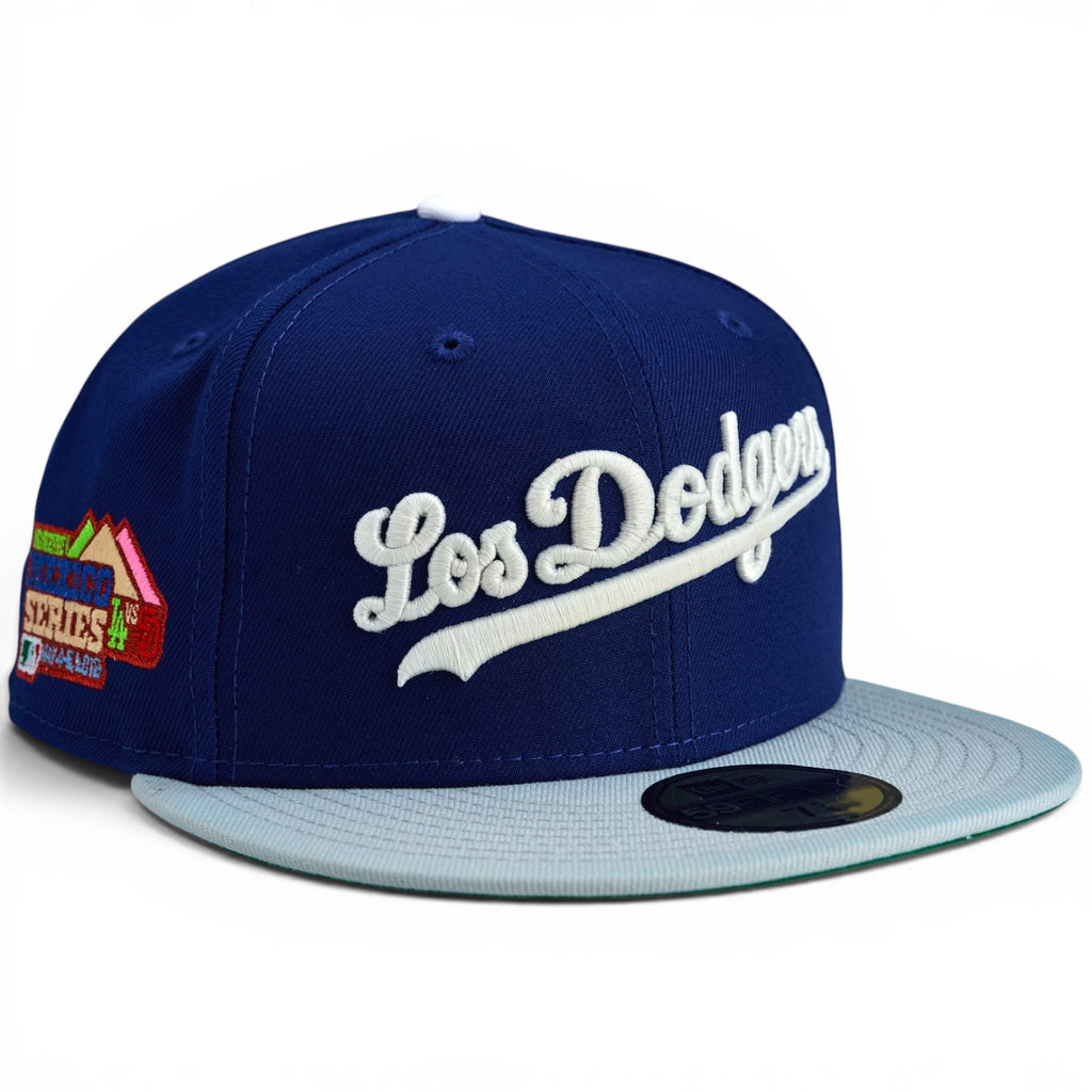 Los Angeles Dodgers 🇲🇽 SERAPE 🇲🇽 New Era 59Fifty Fitted Hat - Dark Royal / Skye Blue