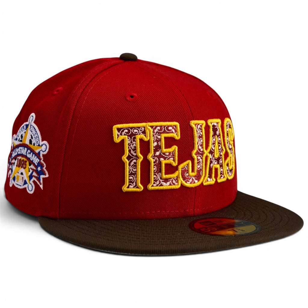 Texas Rangers 🤠♦️ RED PONCHO SHERIFF ♦️🤠 New Era 59Fifty Fitted Hat - Red / Walnut