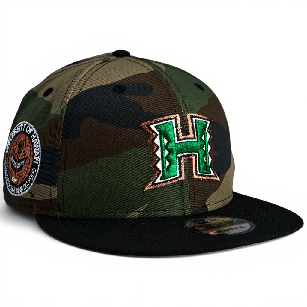 University of Hawaii Rainbow Warriors New Era 9Fifty Snapback - Woodland Camo / Black